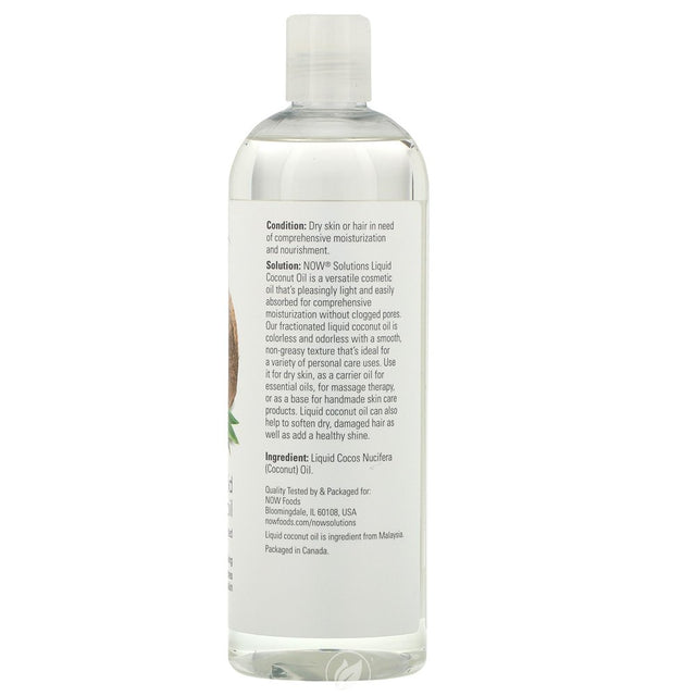 NOW Solutions Liquid Coconut Oil 16 Oz