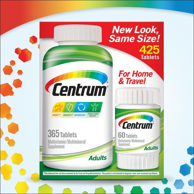 Centrum Adult Multivitamins, Multivitamin/Multimineral Supplement with Antioxidants, Zinc and B Vitamins - 425 Count