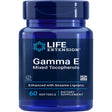 Life Extension Gamma E Mixed Tocopherols - Enhanced Vitamin E Benefits with Sesame Lignans - Gluten-Free, Non-Gmo - 60 Softgels