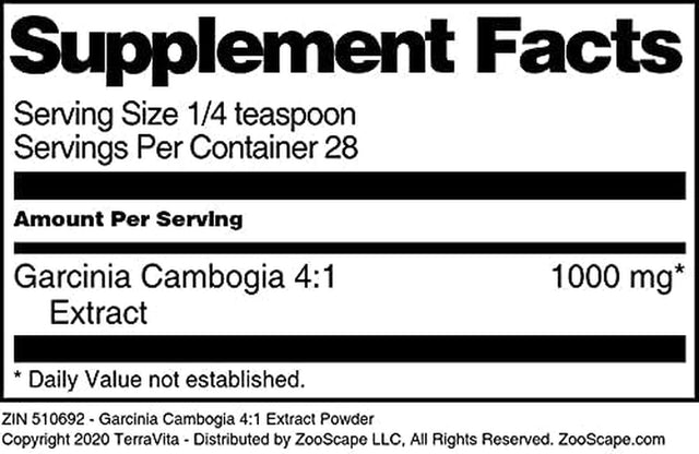 Terravita Garcinia Cambogia 4:1 Extract Powder (1 Oz, ZIN: 510692)