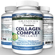 Collagen Complex - - Supports Joint Health. Promotes Skin Elasticity. Strengthens Nails. Natural Supplement. Helps Prevent Damaged Hair.. 60 Caps Grandview