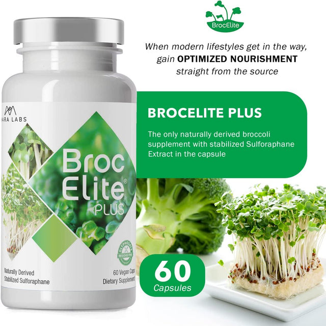 Brocelite plus - Broccoli Supplement with Stabilized Sulforaphane Heart Health, Joint Support 60 CT