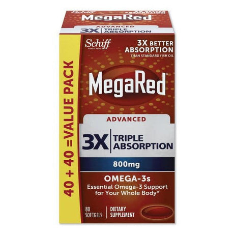 Megared Advanced Triple Absorption Omega-3 Softgel, 80 Count (97413EA)