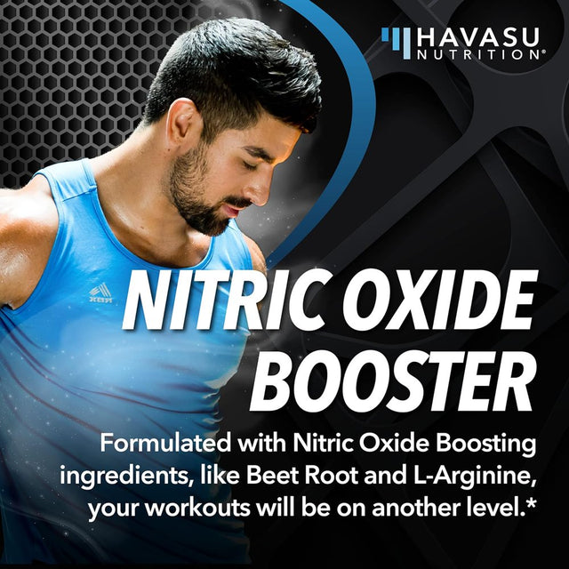 Havasu Nutrition L-Arginine Powder | Nitric Oxide L-Arginine Pre-Workout Powder, Mixed Berry, 30 Servings