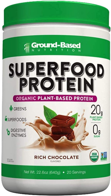 Superfood Protein, Plant-Based Protein Powder – Superfood + Greens for Immune Support – Lean, Organic, Vegan, Keto, Paleo, Lactose-Free, No Sugar, Low Calorie Protein