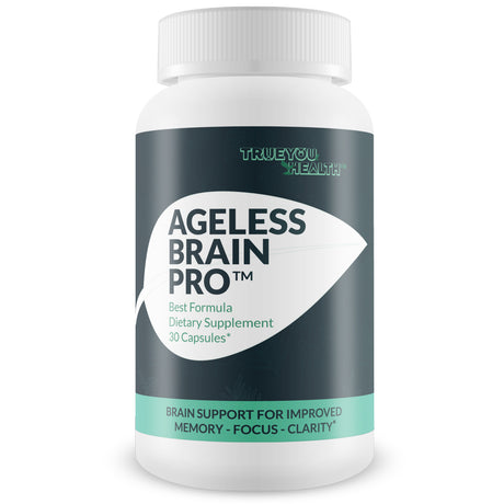 Ageless Brain Pro - Brain Support for Improved Memory - Focus - Clarity - Aid Cognitive Health & Brain Health - Nootropic Formula with Caffeine + L-Theanine for Physical & Mental Energy - Brain Pills