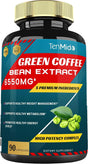 Green Coffee Bean Extract Capsules 6550Mg, 3 Months Supply with Garcinia, Olive, Green Tea, Kidney, Black Pepper | Support Weight Management, Improves Energy Booster Supplement Herbs