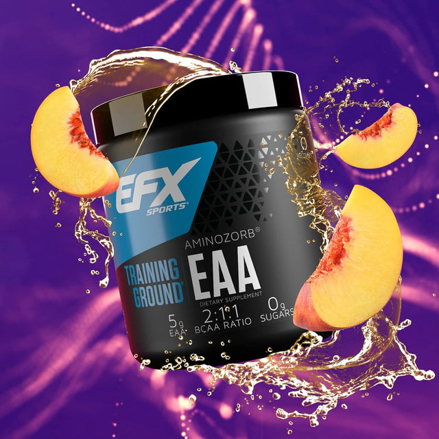 EFX Sports Training Ground EAA | Essential Amino Acids Supplement | Energy & Protein Synthesis | Pre, Intra, or Post Workout | 40 Servings (Georgia Peach)