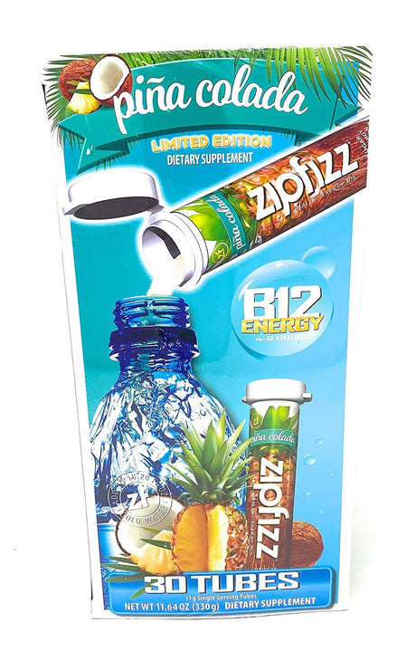 Zipfizz Pina Colada B12 Energy Drink Dietry Supplement Limited Edition Net Wt 11.64 Oz,, ()