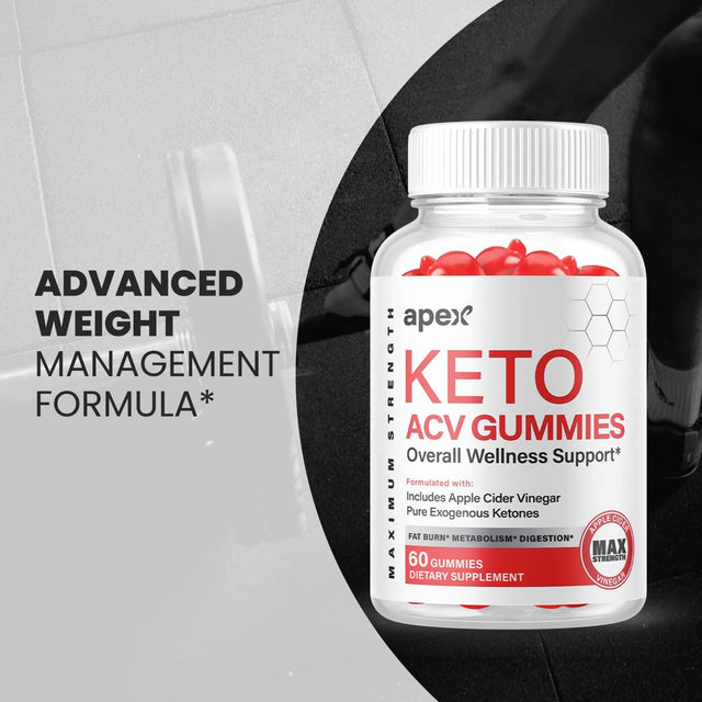 (5 Pack) Apex Keto ACV Gummies - Supplement for Weight Loss - Energy & Focus Boosting Dietary Supplements for Weight Management & Metabolism - Fat Burn - 300 Gummies