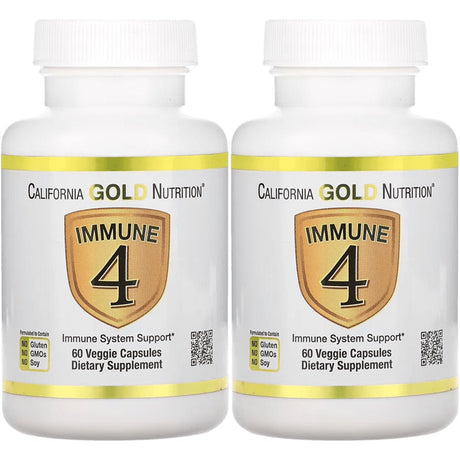 California Gold Nutrition Immune 4, Immune System Support, 60 Veggie Capsules, 2 Pack