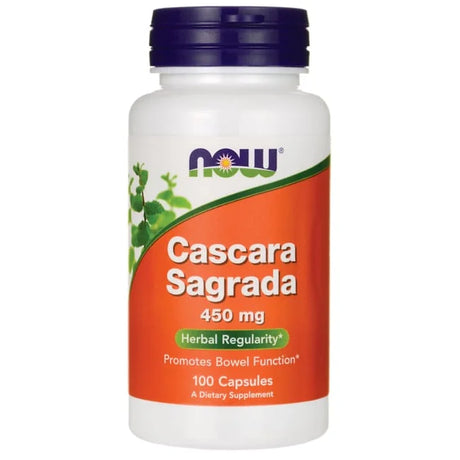 NOW Supplements, Cascara Sagrada (Rhamnus Purshiana) 450 Mg, Herbal Regularity*, 100 Veg Capsules