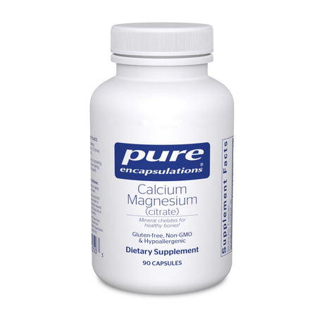 Pure Encapsulations Calcium Magnesium (Citrate) | Supplement for Bone Strength, Muscle Cramp and Tension Relief, Teeth, and Cardiovascular Health* | 90 Capsules