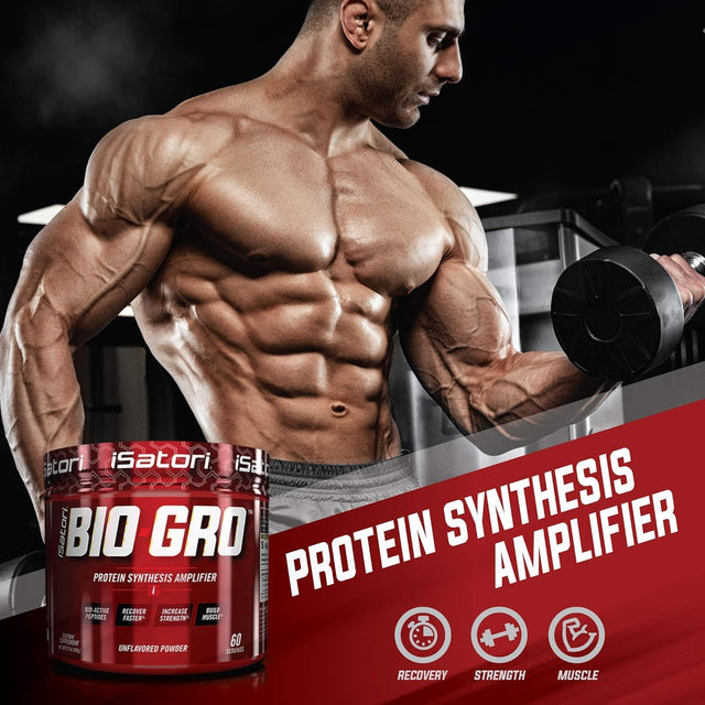 Isatori Bio-Gro Protein Synthesis Amplifier - Unflavored (60 Servings) Amino-Gro BCAA Powder - Frosted Lemonade (30 Servings)