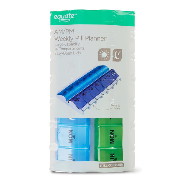 Equate AM/PM Weekly Pill Planner, Large