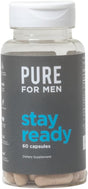 Pure for Men Original Cleanliness Stay Ready Fiber Supplement | Helps Promote Digestive Regularity | Psyllium Husk, Aloe Vera, Chia Seeds, Flaxseeds | Proprietary Formula | 60 Vegan Capsules