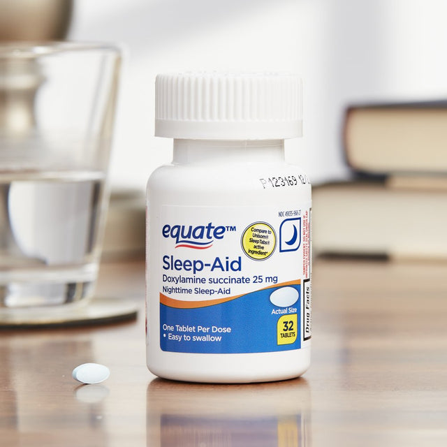 Equate Doxylamine Succinate Sleep-Aid Tablets, 25 Mg, 32 Count