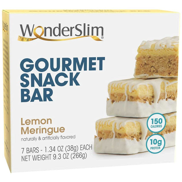 Wonderslim Fluffy Salted Toffee Pretzel Protein & Fiber Bar and Lemon Meringue Gourmet Snack Bar Bundle