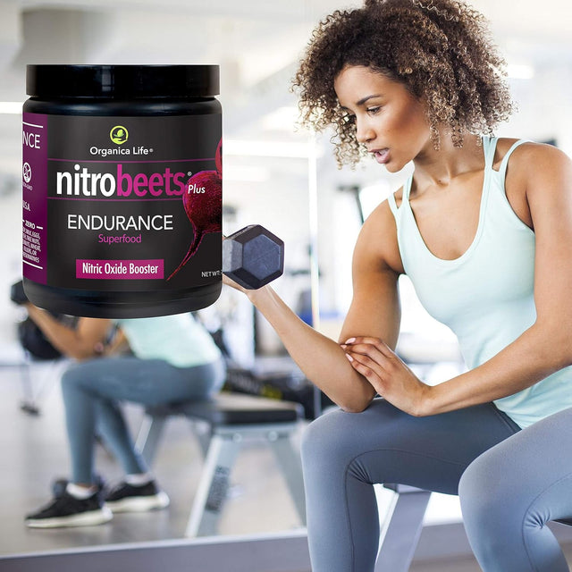 Nitrobeets Endurance Nitric Oxide Superfood Formulated to Boost Performance & Heart Health - 8.06 Oz Beetroot Powder with Black Cherry Flavor.