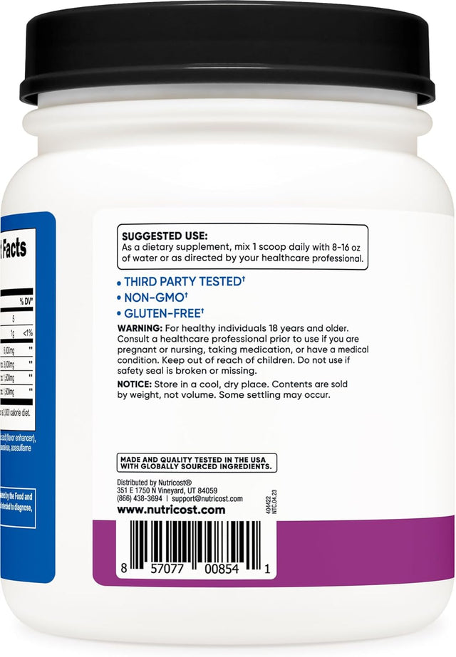 Nutricost BCAA Powder (Grape, 90 Servings) - Optimal 2:1:1 Ratio, Vegetarian, Non-Gmo