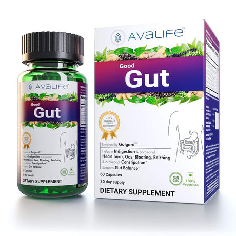 Avalife Good Gut - Gut Health Digestive Support Supplements for Men & Women - Gluten Free, Vegan & Non-Gmo - 60 Capsules