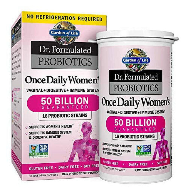 Garden of Life, Dr. Formulated Women'S Probiotics Once Daily, 16 Strains, 50 Billion, 30 Capsules