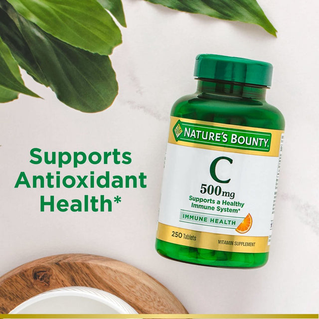 Nature’S Bounty Vitamin C 500Mg Tablets for Immune Support, 250 Ct