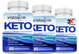 Vistaslim KETO BHB 1200Mg Pure Ketone 180 Pills Weight Loss Supplements Ketone & Ketogenic Diet (3 Pack)