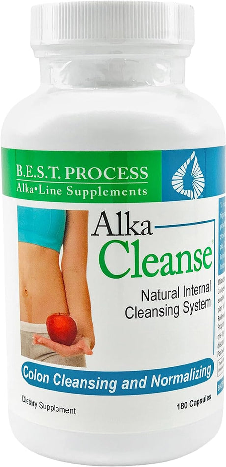 Alka•Cleanse Best Process Alkaline — Herbal Detox Colon Cleanse & Digestive Distress Formula — Psyllium Husk, Probiotics, Enzymes & Herbs