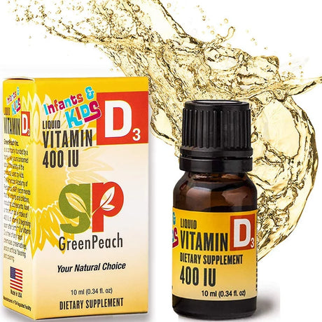 Greenpeach Vitamin D3, Liquid Drops 400Iu