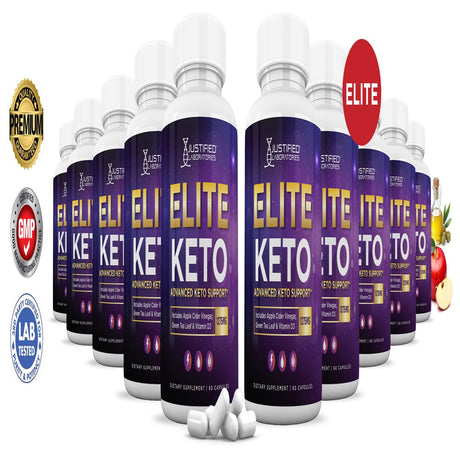 (10 Pack) Elite Keto ACV Pills 1275Mg Dietary Supplement 600 Capsules