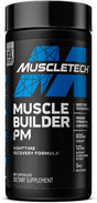 Muscle Builder PM, Muscletech Nighttime Post Workout Recovery Formula, Testosterone Booster for Men + Enhance Strength & Lean Muscle, 5Mg Melatonin Sleep Supplement, Decrease Estradiol, 90 Count