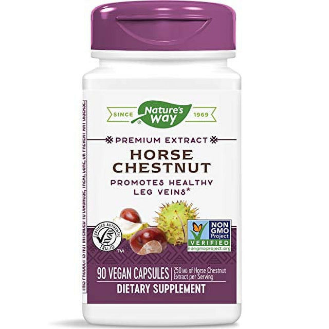 Nature'S Way Horse Chestnut, TRU-ID Certified, Non-Gmo, 250 Mg per Serving, 90 Count