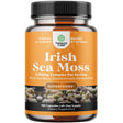 Organic Irish Seamoss Capsules - Sea Moss and Bladderwrack Capsules with Burdock Root Superfood Blend for Immune Support Heart Health Fertility Joint Health and Thyroid Support for Women and Men 180Ct