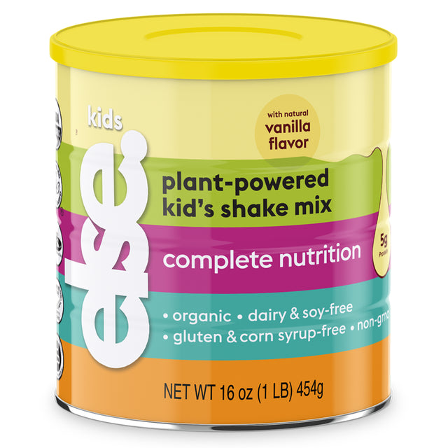 Else Nutrition Plant-Based Formula Organic Vanilla Kids Shake, Low Sugar, Clean Label, Non-Gmo