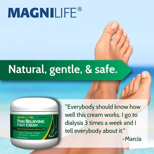 Magnilife DB Diabetes Pain Relieving Foot Cream for Burning and Tingling, 4 Oz