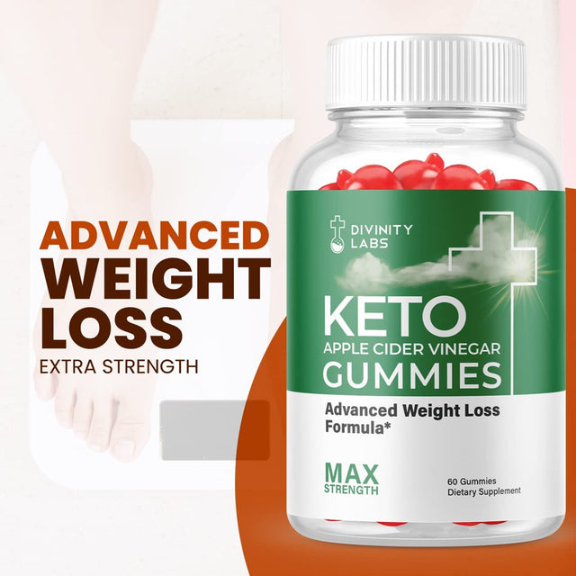 (1 Pack) Divinity Labs Keto ACV Gummies - Supplement for Weight Loss - Energy & Focus Boosting Dietary Supplements for Weight Management & Metabolism - Fat Burn - 60 Gummies