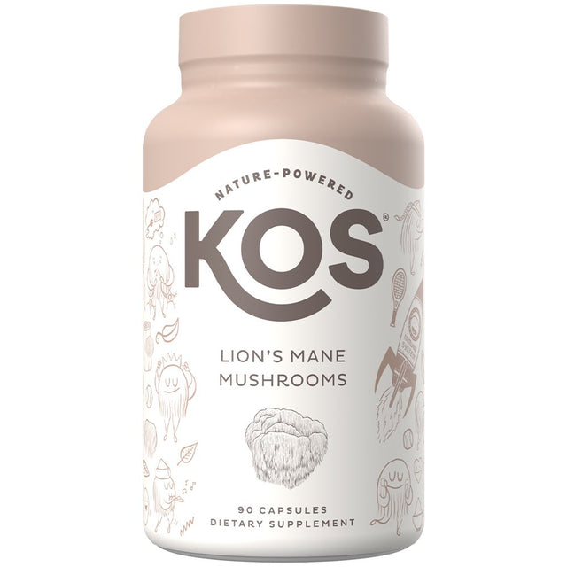 KOS Organic Lion'S Mane Mushroom Capsules, 1500Mg, 90 Count