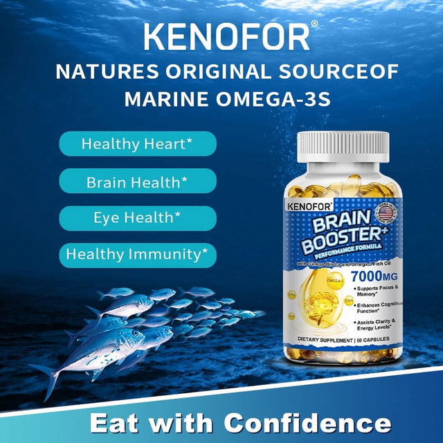 KENOFOR Nootropic Brain Support Supplement - 60/120 Softgels