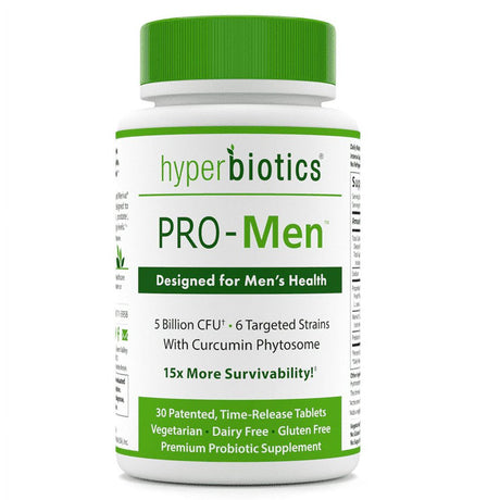 Hyperbiotics Pro-Men W/ 6 Targeted Strains & Curcumin Phytosome - Designed for Men'S Health - 30 Time Release Tablets