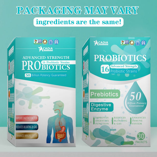 ACADIA Probiotics for Men &Women ,Prebiotics and Probiotics Powder for Digestive and Immune Gut Health - Support 30 Packets