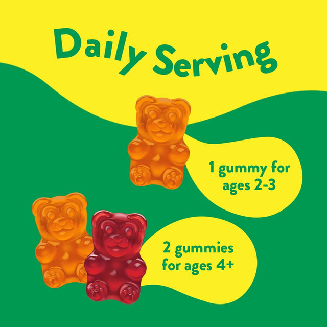 L’Il Critters Immune C Daily Gummy Supplement Vitamin for Kids, for Vitamin C, D and Zinc for Immune Support, Orange, Lemon and Cherry Flavors, 60 Gummies