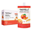 TASTELLI KONJAC Jelly: 10 Calories, Zero Sugar, Enhanced Collagen + Vitamin C + Antioxidants, Perfect for Weight Management and Satisfying Cravings with a Health Boost (Peach) - 150Ml X 10 Pouches