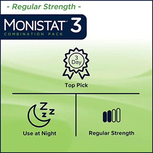 Monistat 3 Day Yeast Infection Treatment, 3 Miconazole Suppository Inserts & External Itch Cream