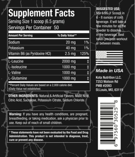 BCAA Recovery, Muscle Recovery, Endurance, Hydration (50 Servings) (Citrus Paradise), 11.46 Ounce