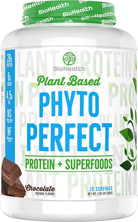 Phyto Perfect Chocolate (2Lb) | Vegan Protein plus Superfoods | Protein plus Organic Veggies and Organic Fruits