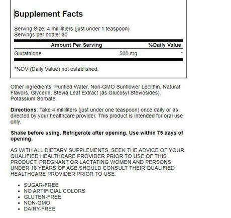 2X4 Liposomal Glutathione Liquid 500Mg GSH Supplement Antioxidant Liver Detox Support 4 Fl Oz