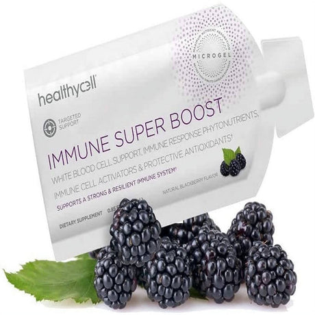 Healthycell Immune Super Boost Supplement for Adults (Vitamin C, Zinc, Elderberry, Echinacea, Beta Glucan), Liquid Gel Packs (30 Count)