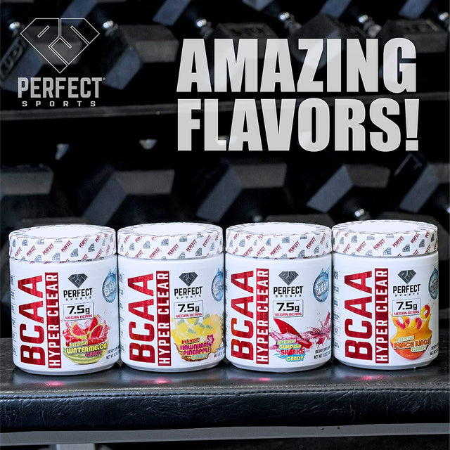 PERFECT SPORTS, BCAA Hyper Clear, 7.5G Vegan Bcaas 310G Intense Watermelon