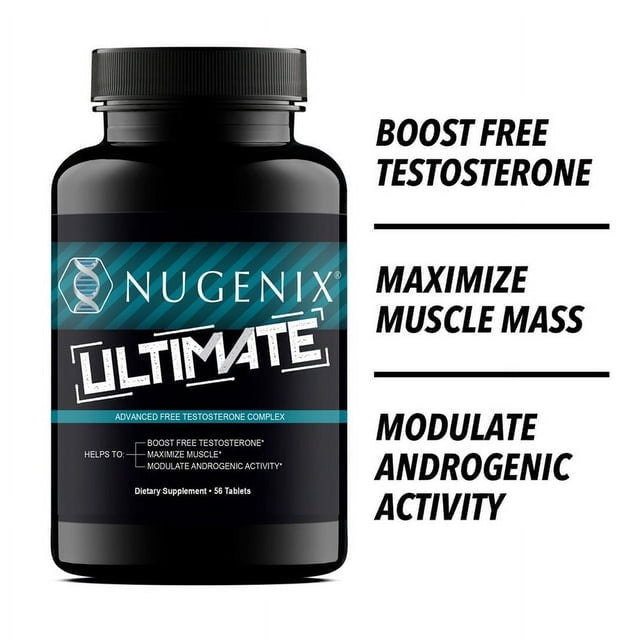 Nugenix Ultimate Testosterone Supplement Tablets, Advanced Free Testosterone Complex 100Ct